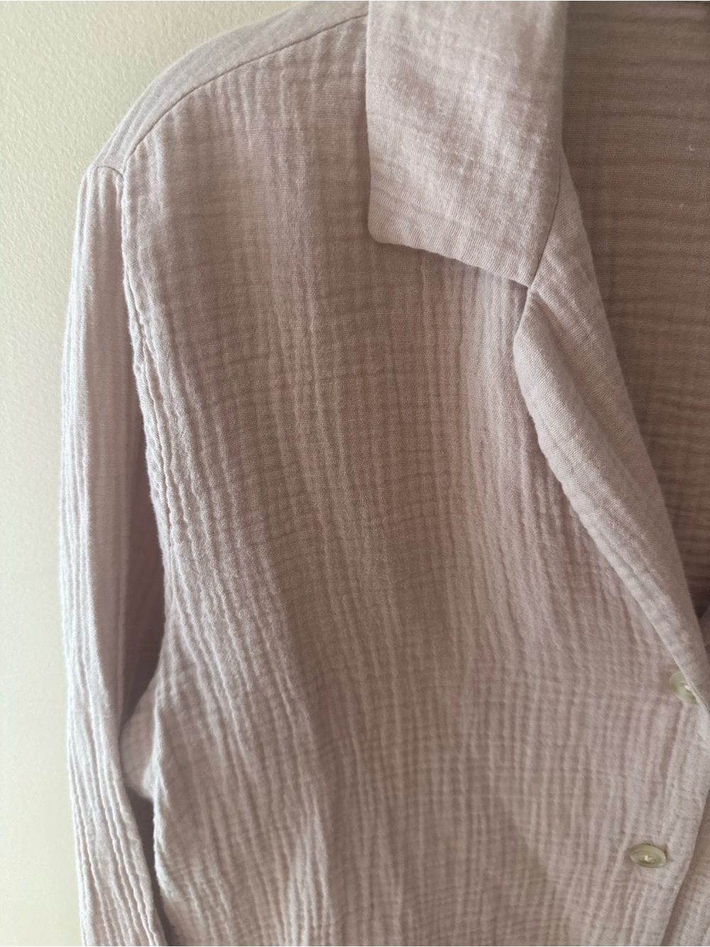 Jenni Kayne light pink gauze button down shirt size Small - Picture 4 of 8